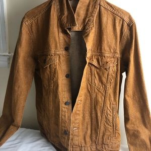 brown jean jacket